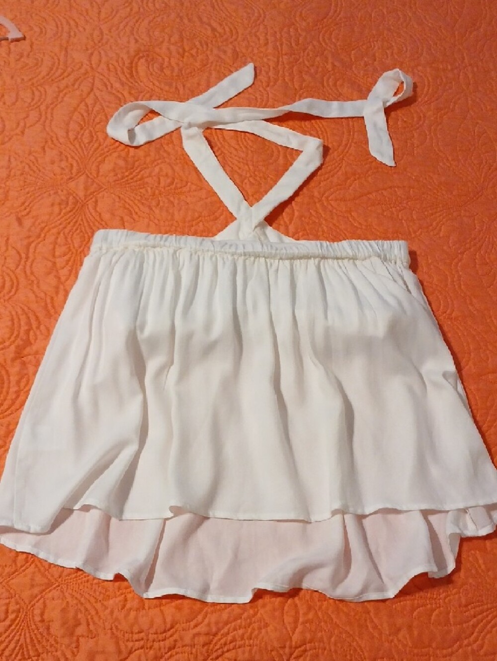 Klassy Network White Crisscross Back Camisole - Picture 4 of 6